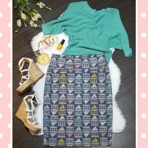 LuLaRoe "Cassie" Fun Print Pencil Skirt NWOT